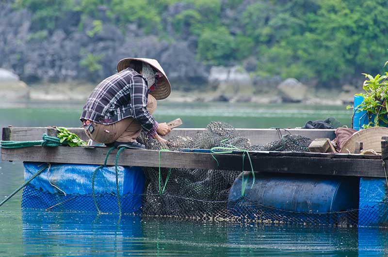 24 - Vietnam - Bahia de Halong - pueblo flotante